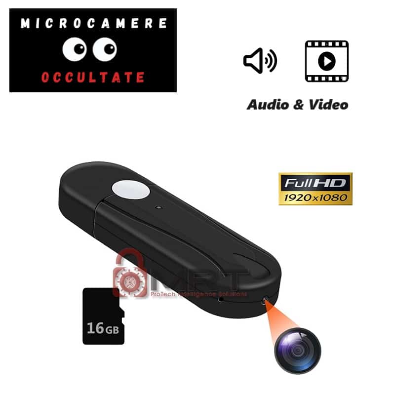 Microcamera Spy Cam in Pen Drive: Telecamera Nascosta 1080P