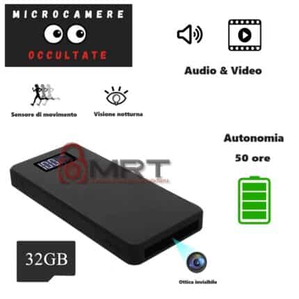 Micro Registratore Vocale 16GB 50 Ore di Batteria