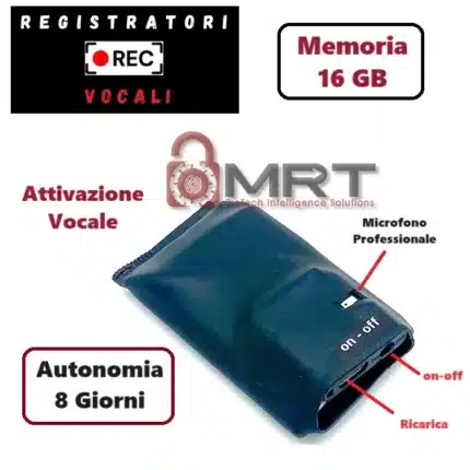 microregistratore vocale professionale 16gb attivazione vocale