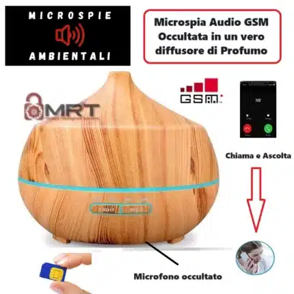 Microspia Gsm per l'ascolto ambientale con funzione di richiamata  automatica. Microspie Audio per la sicurezza personale