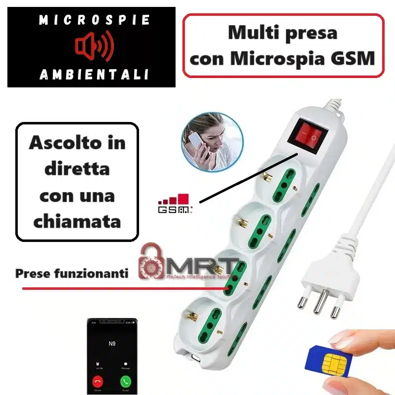 Microspia N9 GSM spy audio spia Nascosta Ascolto Ambientale Vocale Cimice  Sim