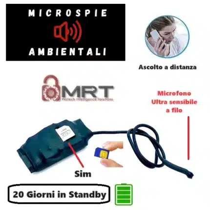 Microspia Audio Wi-Fi microregistratore microspia ambientale wi-fi